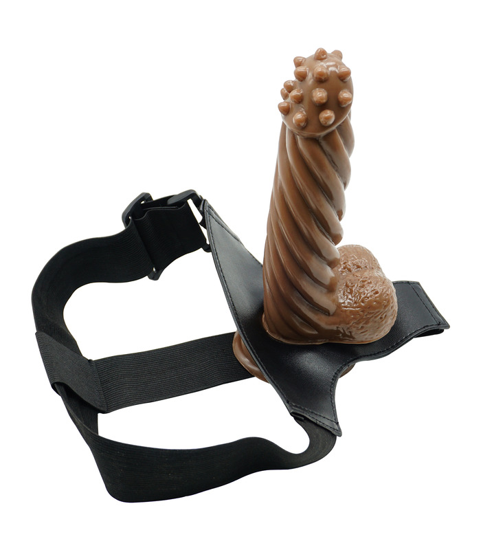 Lesbian Strap On Dildo Leather Panty Anal Plug Cock Knickers Double Silicone Realistic Penis