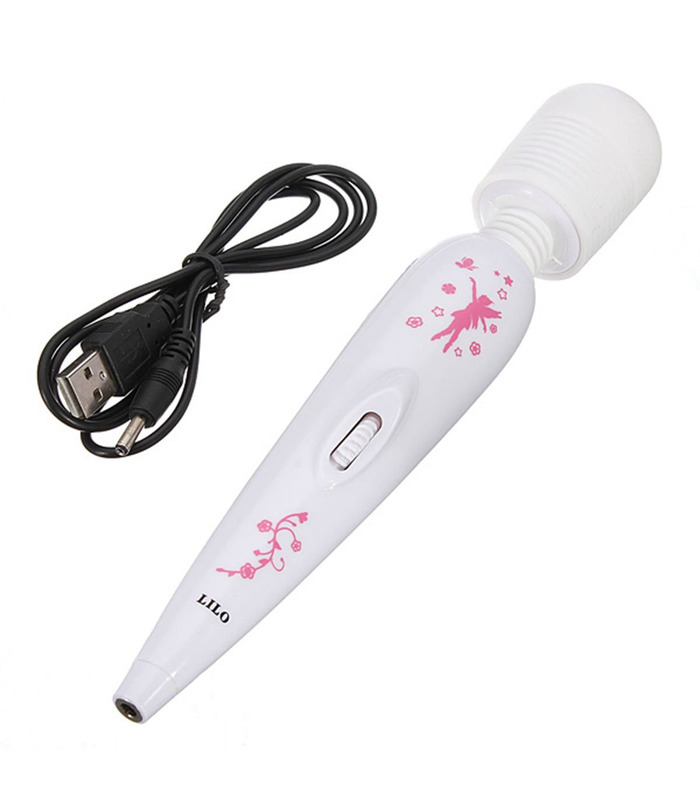 Rotating Head USB Charging Magic AV Wand Clit Vibrator