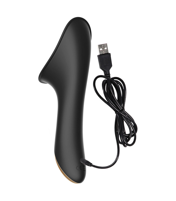 SexThrob Granules Tongue Lick Clitoris Vibrator - Black