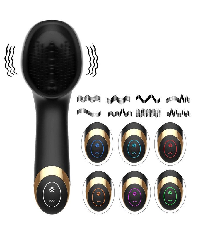 SexThrob Granules Tongue Lick Clitoris Vibrator - Black