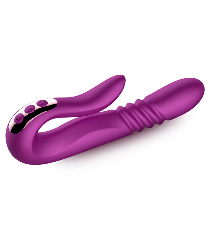 Deluxe Thruster 360-Grad-Drehung Teleskop-Heizung-Anal-G-Punkt Vibrator